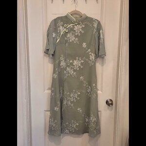 floral pattern midi Qipao